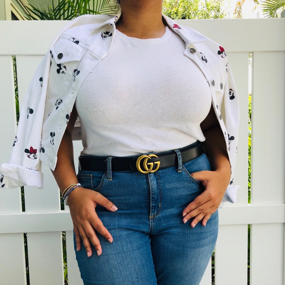 Mickey & Minnie Cropped Denim Jacket